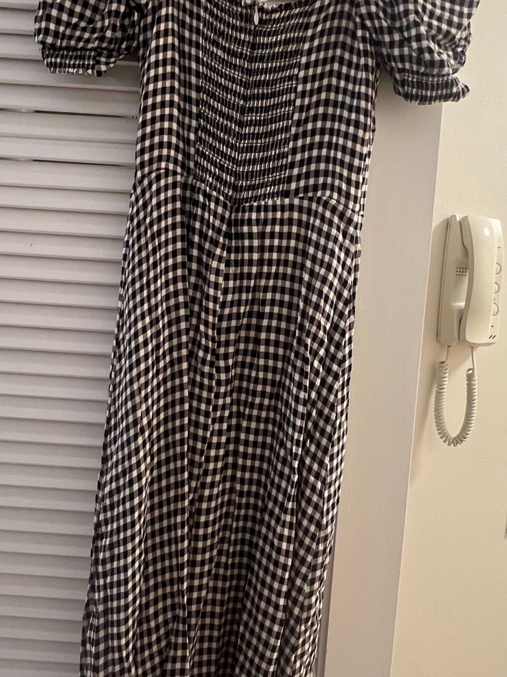 Reformation Black and White Gingham Midi Dress - Picture 5 of 5